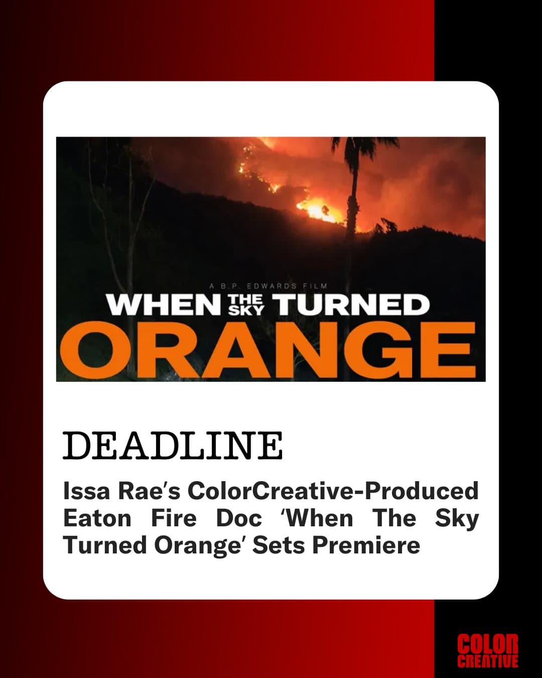 When the Sky Turned Orange